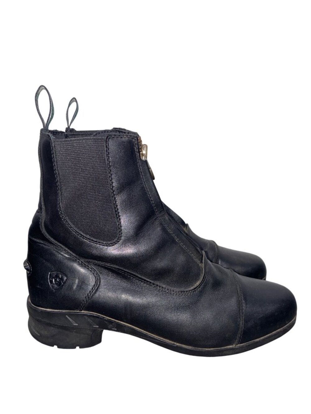 Ariat Womens Heritage Zip Waterproof Black Paddock Boots Size 8 Pre-Owned